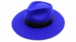 Bronte Fedora Bowie Wolvilt Royal Blue -Hoeden Winkel 1929521907