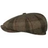 Stetson Hatteras Newsboy Cap Harris Tweed Groen Streep Rood -Hoeden Winkel 1932759753