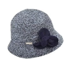 Seeberger Cloche Multicolor Bloem Wolmix Steel Blue