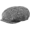 Stetson Newsboy Cap Hatteras Tweed Visgraat Antraciet -Hoeden Winkel 1937835495