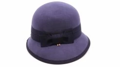 Bedacht Cloche Sally Woolfelt Steel Blue