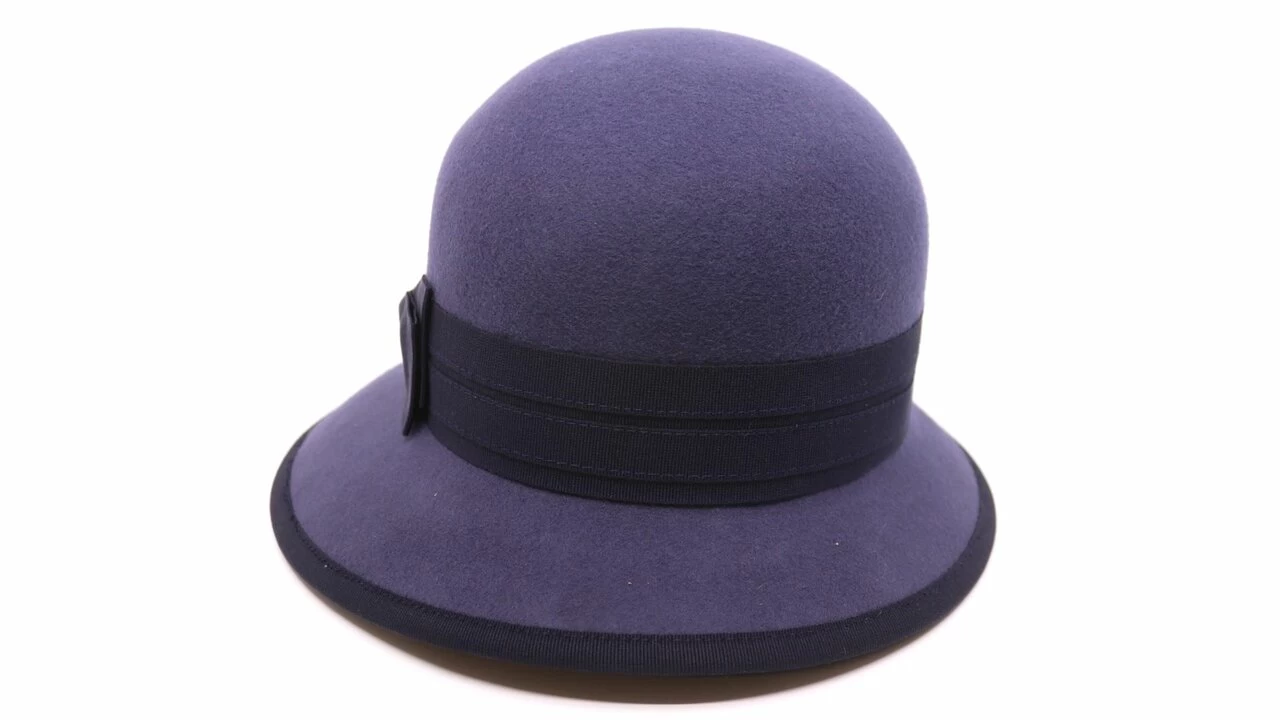 Bedacht Cloche Sally Woolfelt Steel Blue 4 Bedacht Cloche Sally Woolfelt Steel Blue - Afbeelding 2