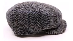 Wigens Newsboy Retro Cap Wool Herringbone Harris Tweed Grey 7 Wigens Newsboy Retro Cap Wool Herringbone Harris Tweed Grey -Hoeden Winkel 1943170176