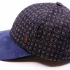 Alfonso Deste Baseball Cap Wol Blok Beige Blauw -Hoeden Winkel 1943472372