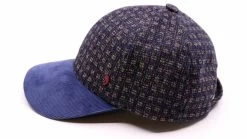 Alfonso Deste Baseball Cap Wol Blok Beige Blauw