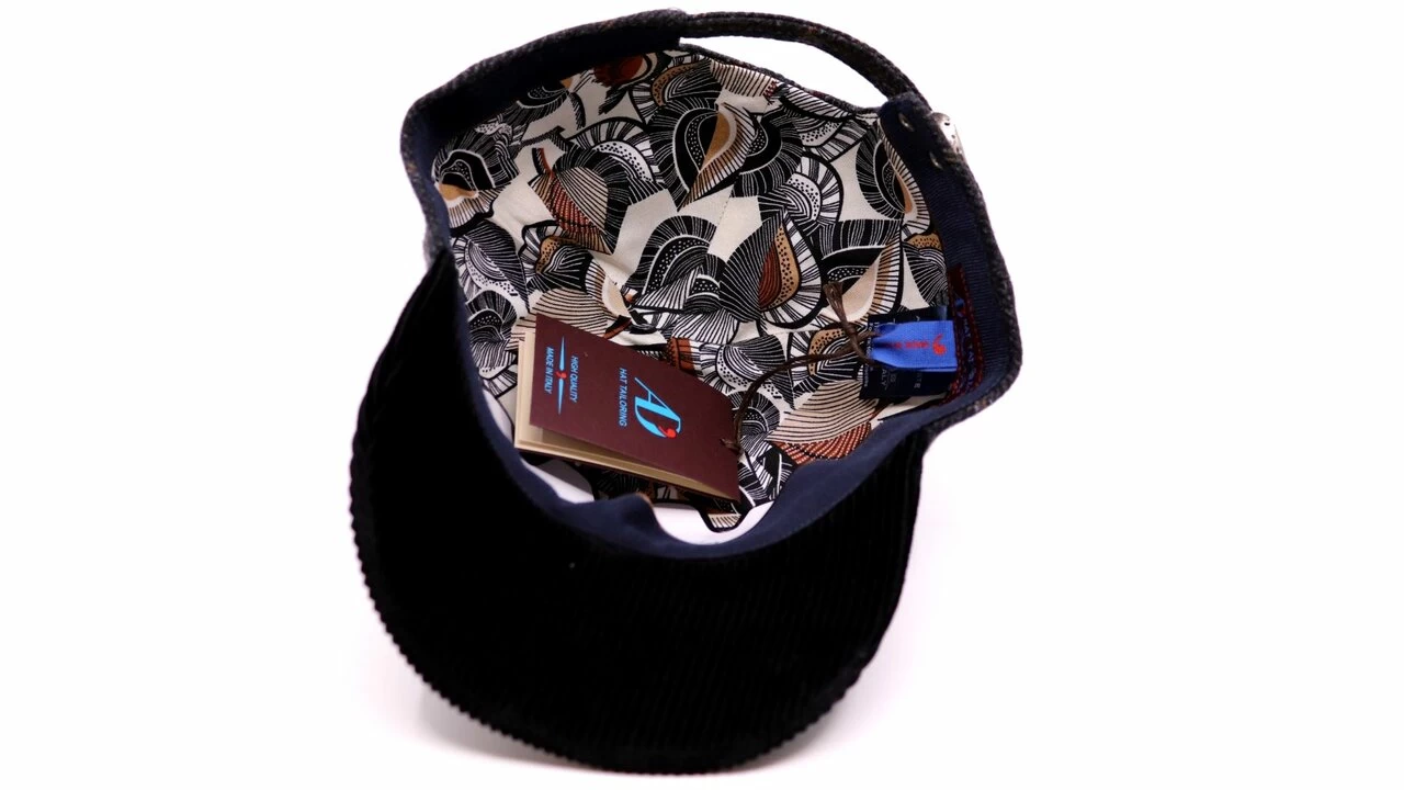 Alfonso Deste Baseball Cap Wol Grijs Geruit 6 Alfonso Deste Baseball Cap Wol Grijs Geruit - Afbeelding 4