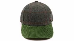 Alfonso Deste Baseball Cap Wol Groen Geruit -Hoeden Winkel 1943645493