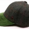 Alfonso Deste Baseball Cap Wol Groen Geruit -Hoeden Winkel 1943645499
