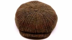 Stetson Newsboy Cap Hatteras Harris Tweed Taupe Oker Groen -Hoeden Winkel 1943654463