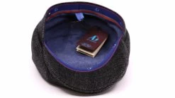 Alfonso Deste Newsboy Cap Kioto Cashmere Chevron Antraciet -Hoeden Winkel 1943714964