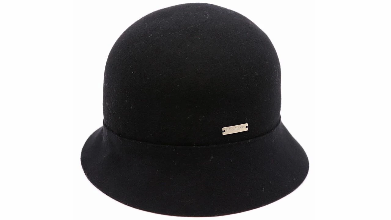 Seeberger Cloche Wolvilt Strik Black 5 Seeberger Cloche Wolvilt Strik Black - Afbeelding 3