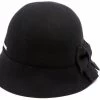 Seeberger Cloche Wolvilt Strik Black -Hoeden Winkel 1943890620