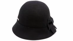 Seeberger Cloche Wolvilt Strik Black