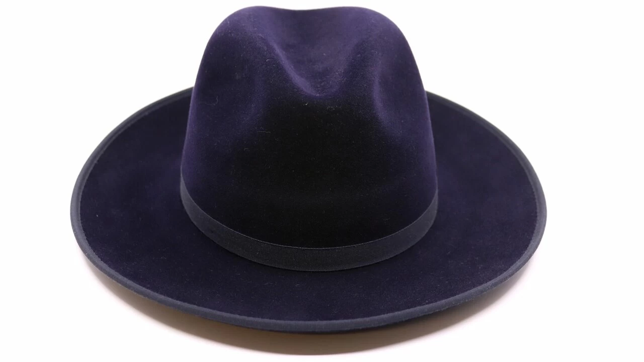 Panizza Fedora Royal Aosta Bies Haarvilt Navy 4 Panizza Fedora Royal Aosta Bies Haarvilt Navy - Afbeelding 2