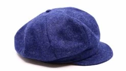 Eigen Atelier Dames Ballonpet Shetland Wol Jeansblauw