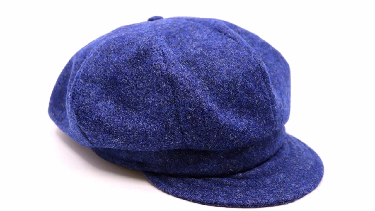 Eigen Atelier Dames Ballonpet Shetland Wol Jeansblauw 5 Eigen Atelier Dames Ballonpet Shetland Wol Jeansblauw - Afbeelding 3