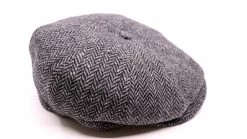 Borsalino Ballonpet Fleece Wol Visgraat Grijs Spikkel -Hoeden Winkel 1946641632