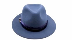 Panizza Fedora Aquila Bespoke Haarvilt Velvet And Satin On The Rocks Jeansblue -Hoeden Winkel 1946652495
