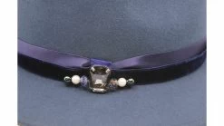 Panizza Fedora Aquila Bespoke Haarvilt Velvet And Satin On The Rocks Jeansblue -Hoeden Winkel 1946652504