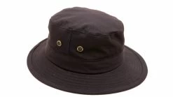 Hatland Regenhoed Ledyard Wax Katoen brown -Hoeden Winkel 1946727639