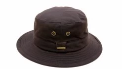 Hatland Regenhoed Ledyard Wax Katoen brown