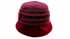 Panizza Cloche Met Strik Clarice Wolmix En Fluweel Bordeaux -Hoeden Winkel 1952455107