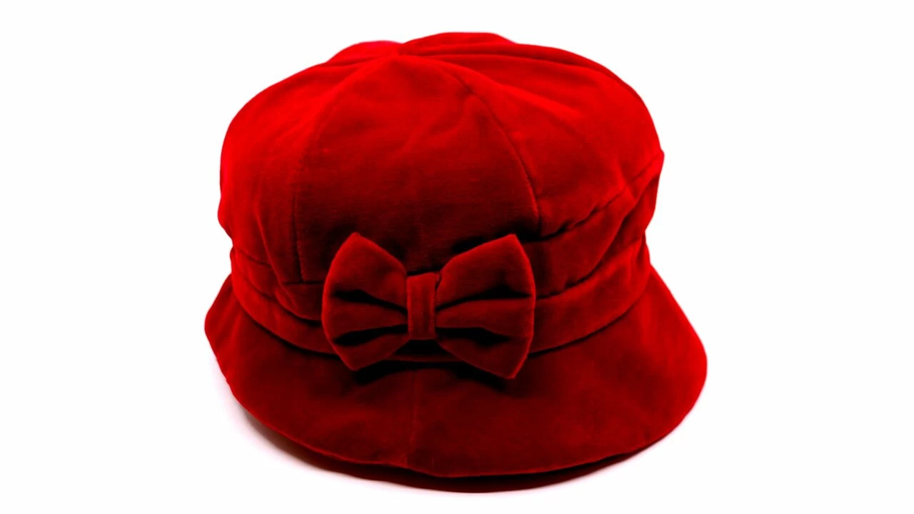 Panizza Cloche Met Strik Clarice Fluweel Deep Red 4 Panizza Cloche Met Strik Clarice Fluweel Deep Red - Afbeelding 2
