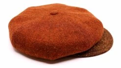 Portaluri Dames Volumineuze Ballonpet Alis Harris Tweed Roest Spikkel