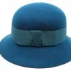Jos Van Dijck Cloche Hoedje Kristel Wolvilt Petrol