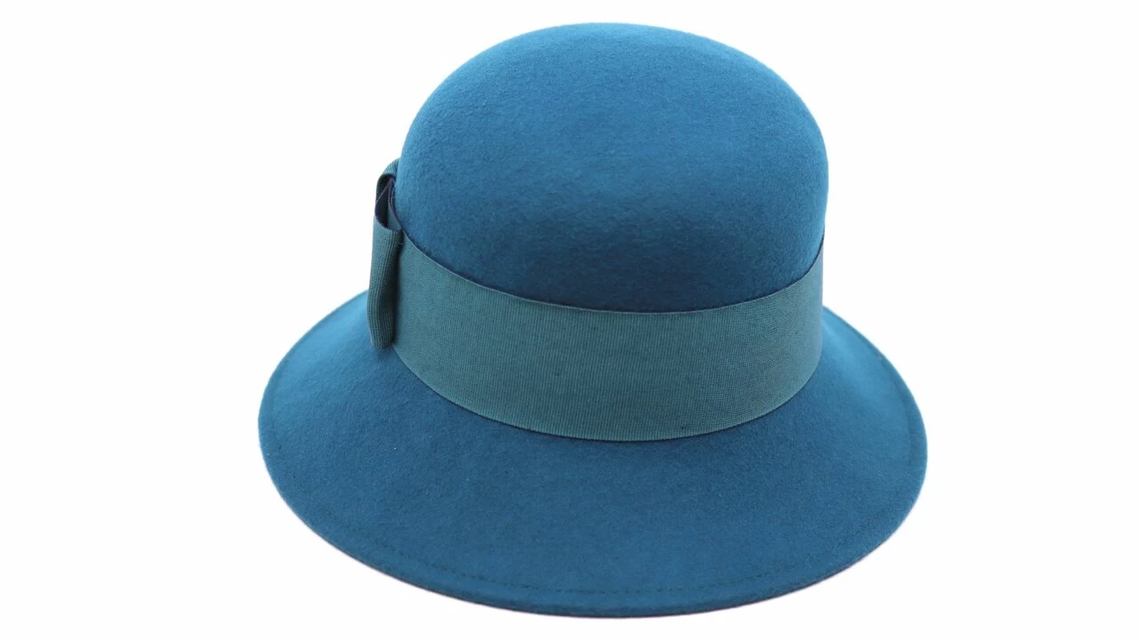 Jos Van Dijck Cloche Hoedje Kristel Wolvilt Petrol 4 Jos Van Dijck Cloche Hoedje Kristel Wolvilt Petrol - Afbeelding 2