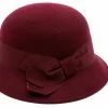 Jos Van Dijck Cloche Hoedje Kathy Wolvilt Bordeaux -Hoeden Winkel 1956046893