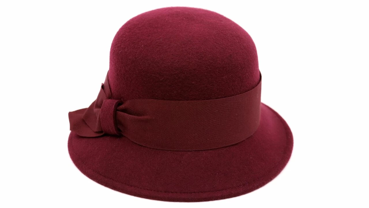 Jos Van Dijck Cloche Hoedje Kathy Wolvilt Bordeaux 4 Jos Van Dijck Cloche Hoedje Kathy Wolvilt Bordeaux - Afbeelding 2