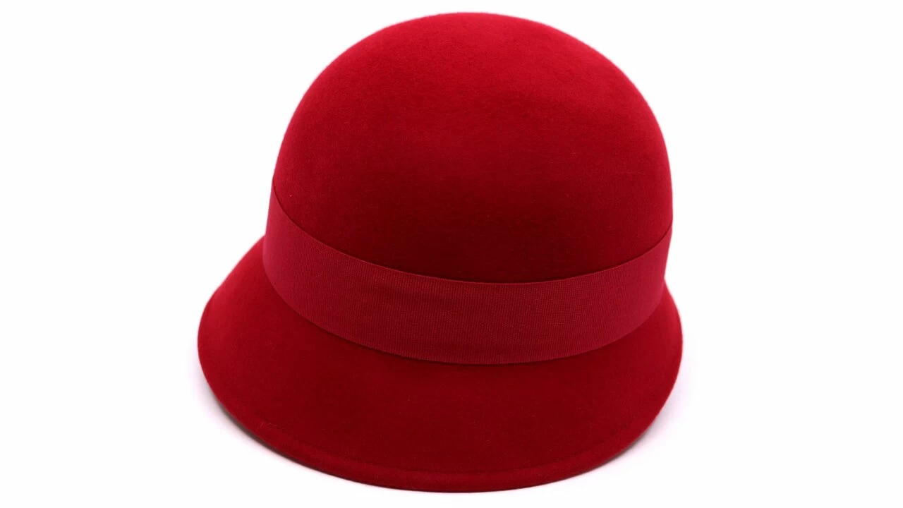 Jos Van Dijck Cloche Hoedje Kylie Wolvilt Rood 4 Jos Van Dijck Cloche Hoedje Kylie Wolvilt Rood - Afbeelding 2