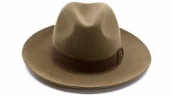 Panizza Fedora Aosta Haarvilt Bast Bruin -Hoeden Winkel 1956950112