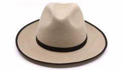 Panizza Fedora Royal Aosta Bies Haarvilt Beige -Hoeden Winkel 1956951801