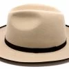 Panizza Fedora Royal Aosta Bies Haarvilt Beige -Hoeden Winkel 1956951807