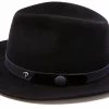 Panizza Fedora Modena 01 Premium Haarvilt Zwart -Hoeden Winkel 1956953289