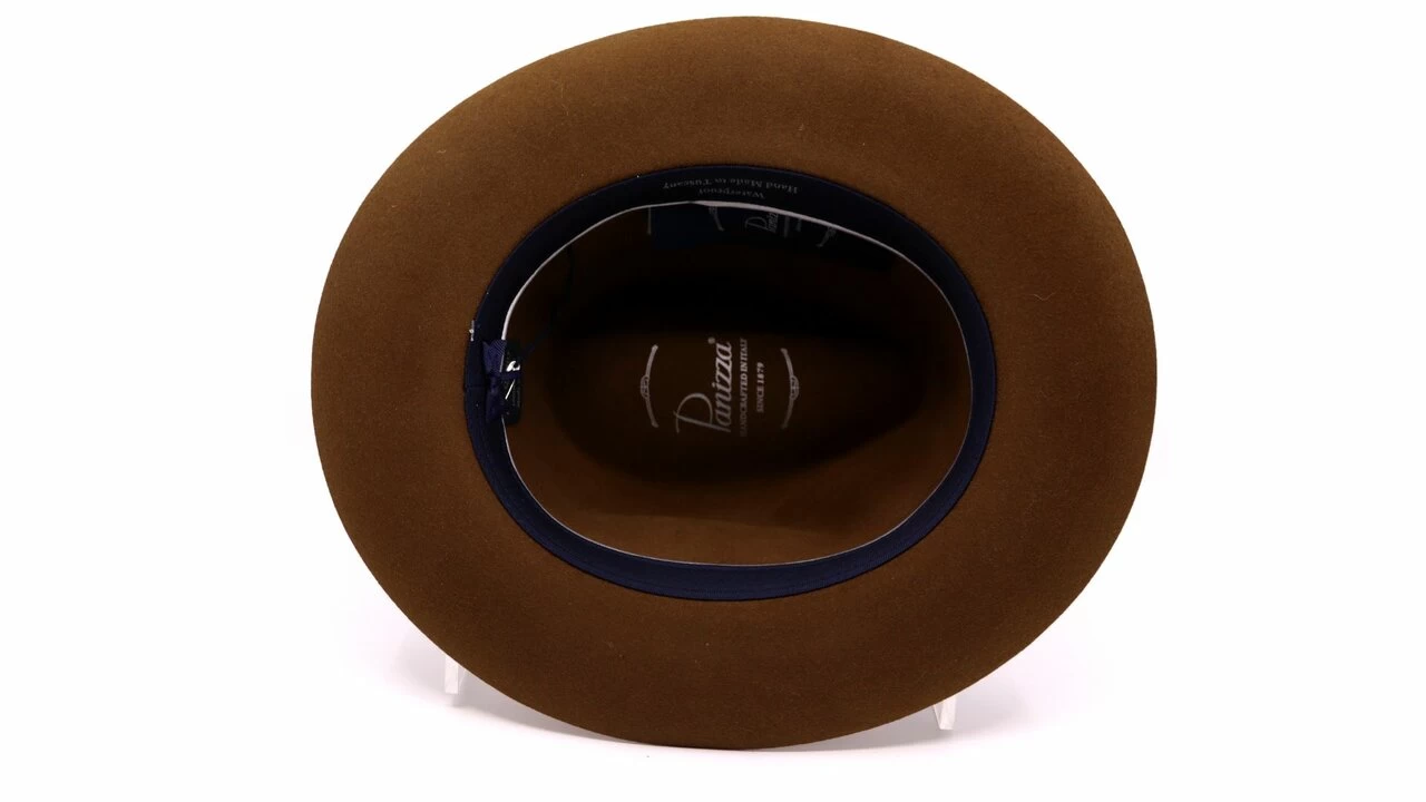 Panizza Fedora Modena 01 Premium Haarvilt Tobacco 6 Panizza Fedora Modena 01 Premium Haarvilt Tobacco - Afbeelding 4