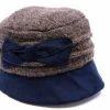 Panizza Cloche Met Strik Clara Fluweel En Wolmix Bruin En Navy -Hoeden Winkel 1957249608