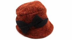 Panizza Cloche Met Strik Wolmix Burnt Orange