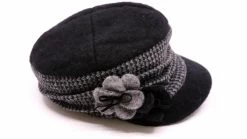 Panizza Ballonpet Bloemen Wolmix Grijs