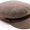 Brixton Fiddler Fisherman Cap Herringbone Brown -Hoeden Winkel 1957261671