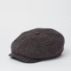 Stetson Newsboy Cap Hatteras Harris Tweed Taupe Petrol Roest -Hoeden Winkel 1957746504