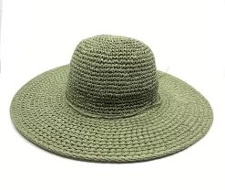 Seeberger Flaphoed Crochet Papierstro Grass Green