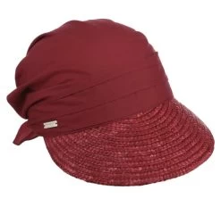 Seeberger Stofpet Stro Katoenmix Cassis Dark Red