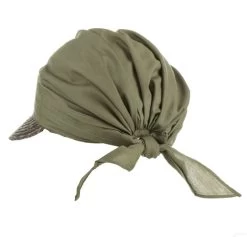 Seeberger Stofpet Stro Katoenmix Olive Green -Hoeden Winkel 1963339305