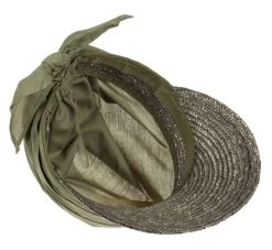 Seeberger Stofpet Stro Katoenmix Olive Green -Hoeden Winkel 1963339308