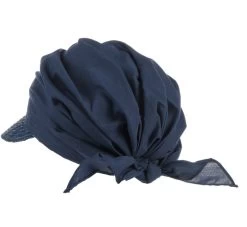 Seeberger Stofpet Stro Katoenmix Ink Blue -Hoeden Winkel 1963378656