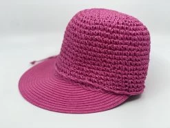 Seeberger Visor Cap Crochet Papierstro Fuchsia -Hoeden Winkel 1963403784