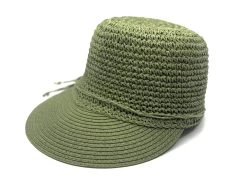 Seeberger Visor Cap Crochet Papierstro Grass Green -Hoeden Winkel 1963404750